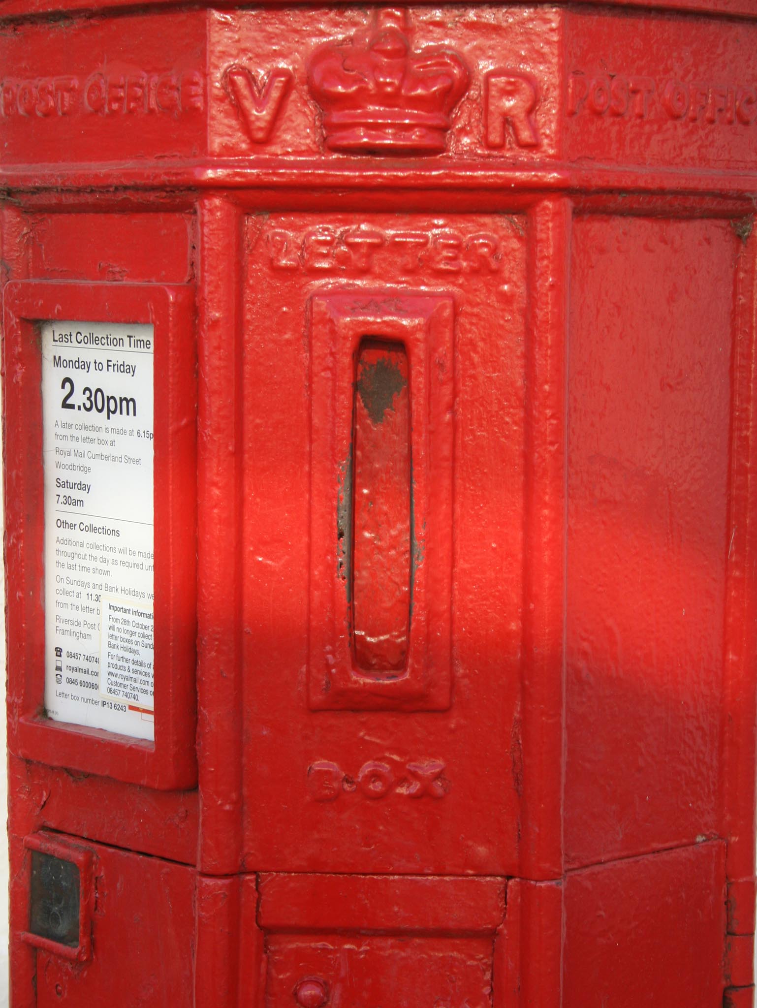 VR pillar box, 1850s, Suffolk. Robert Cole