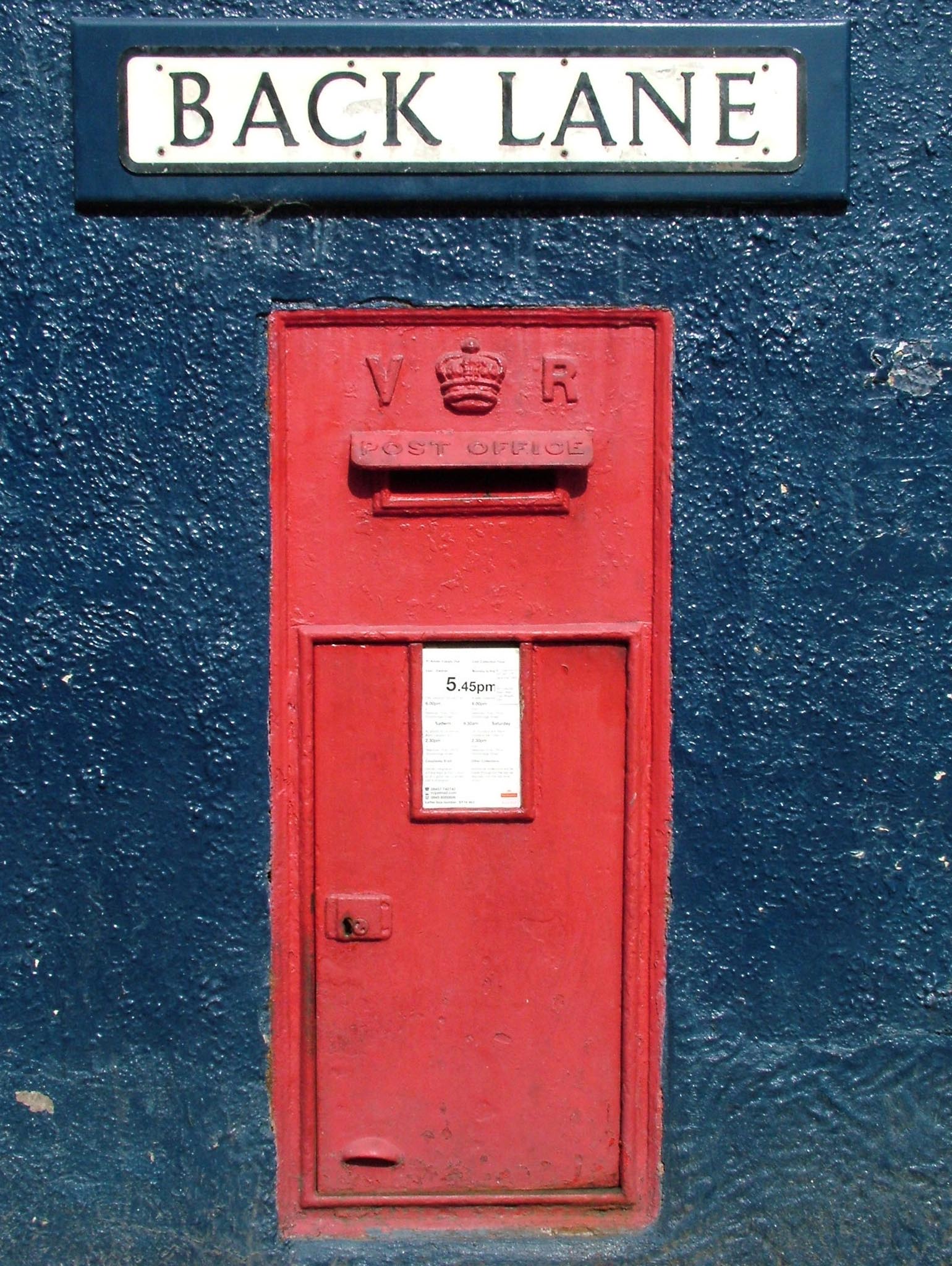 VR wall box, 1890s, Mid Wales. Gerry Cork