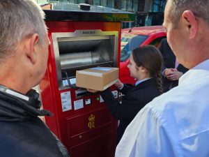 Solar Powered Parcel Postbox in Belfast